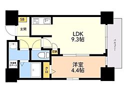 ときわビル 1LDKの間取図画像