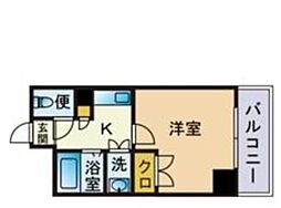 ディアマンテ薬院 1Kの間取図画像