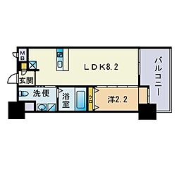 グランフォーレプライム平尾 1LDKの間取図画像