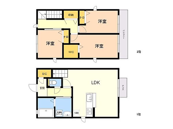 美野島ハウス G 1｜福岡県福岡市博多区美野島２丁目(賃貸一戸建3LDK・1階・67.48㎡)の写真 その2