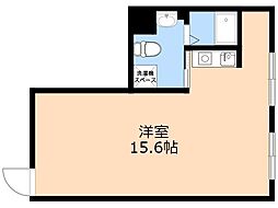 博多ステーションタワー ワンルームの間取図画像