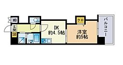 レジディア博多 1DKの間取図画像