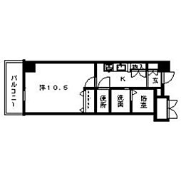 メープル博多倶楽部 1Kの間取図画像
