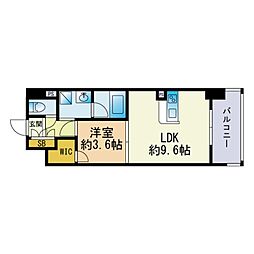 OrchidResidence上呉服 1LDKの間取図画像