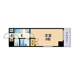 リファレンス呉服町 1Kの間取図画像