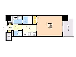 グランデール博多 1Kの間取図画像