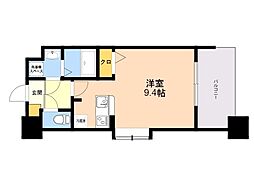 ツインズ博多S館 ワンルームの間取図画像