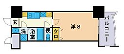 ロイヤル博多駅前 1Kの間取図画像