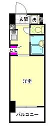 ダイナコートテソロ博多 1Kの間取図画像