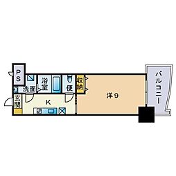 ロイヤル博多駅前 1Kの間取図画像