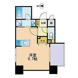 アルティザ博多駅前 ワンルームの間取図画像