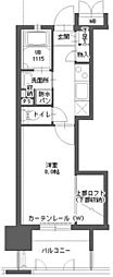 アクタス博多5タワー 1Kの間取図画像
