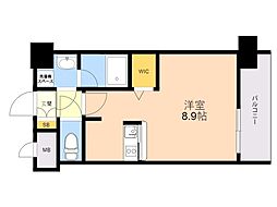 エンクレスト博多駅南FIT ワンルームの間取図画像