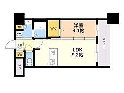 エンクレスト博多EXCEED 1LDKの間取図画像