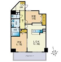 アマビリスＦ箱崎 901 ｜ 福岡県福岡市東区箱崎３丁目7番1号（賃貸マンション2LDK・9階・57.68㎡） その2