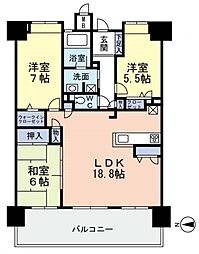 ファーネスト東公園 3LDKの間取図画像