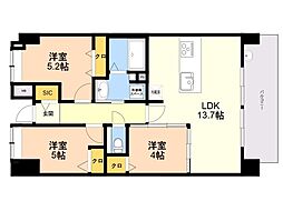 (仮称)プラトウズ仲原 203 2階3LDKの間取り