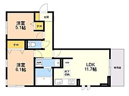 間取図画像 2LDK