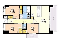 (仮称)プラトウズ仲原 3LDKの間取図画像