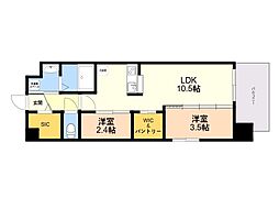 ERFOLG hakata 2LDKの間取図画像