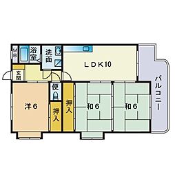 ファミール篠栗 3LDKの間取図画像
