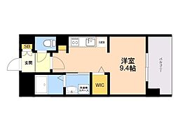 LIBTH箱崎宮前 ワンルームの間取図画像