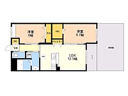 La maison du reve 2LDKの間取図画像