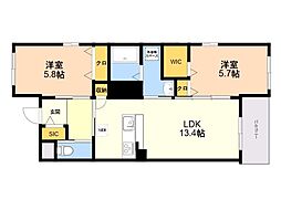 La maison du reve 2LDKの間取図画像