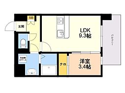 (仮称)KL箱崎1丁目209 1LDKの間取図画像