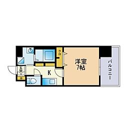 エンクレスト県庁前 1Kの間取図画像
