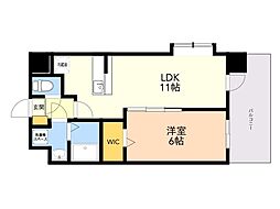 ラウレアK 1LDKの間取図画像