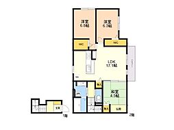D-room植村 3LDKの間取図画像