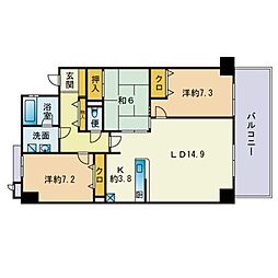 アイランドシティ・インフィニガーデン　サウス棟 16階3LDKの間取り