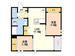 間取図画像 2LDK