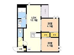 間取図画像 2LDK