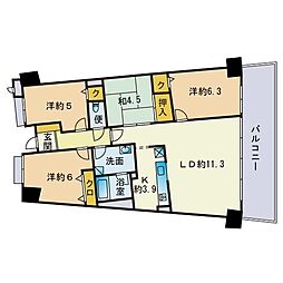 アイランドシティ・インフィニガーデン　サウス棟 8階4LDKの間取り