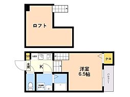 ドイ・スクエア 101 1階1Kの間取り