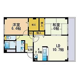 ラ.フォーレ・モリ 2LDKの間取図画像