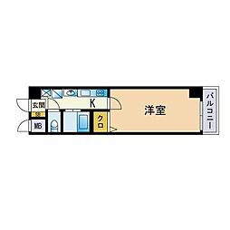 セレス香住ヶ丘2 1Kの間取図画像