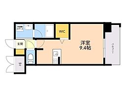 エンクレスト香椎駅前 ワンルームの間取図画像