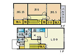 メゾネット都弐番館 3LDKの間取図画像