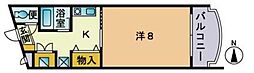 マクシーズ和白ヒル 1Kの間取図画像