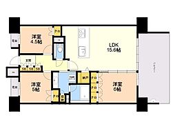 フォレストプレイス香椎照葉ザテラス03 3LDKの間取図画像