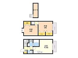 リブレア和白東 2LDKの間取図画像