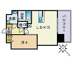 リベリュール 1LDKの間取図画像