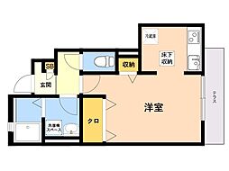 アムール椿 ワンルームの間取図画像