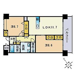 間取図画像 2LDK