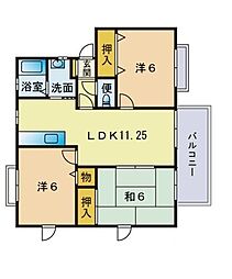 メロディ三浦 3LDKの間取図画像