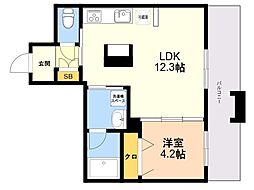 コンフォート H2026 1LDKの間取図画像