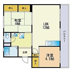 グランエピ長丘台 2LDKの間取図画像